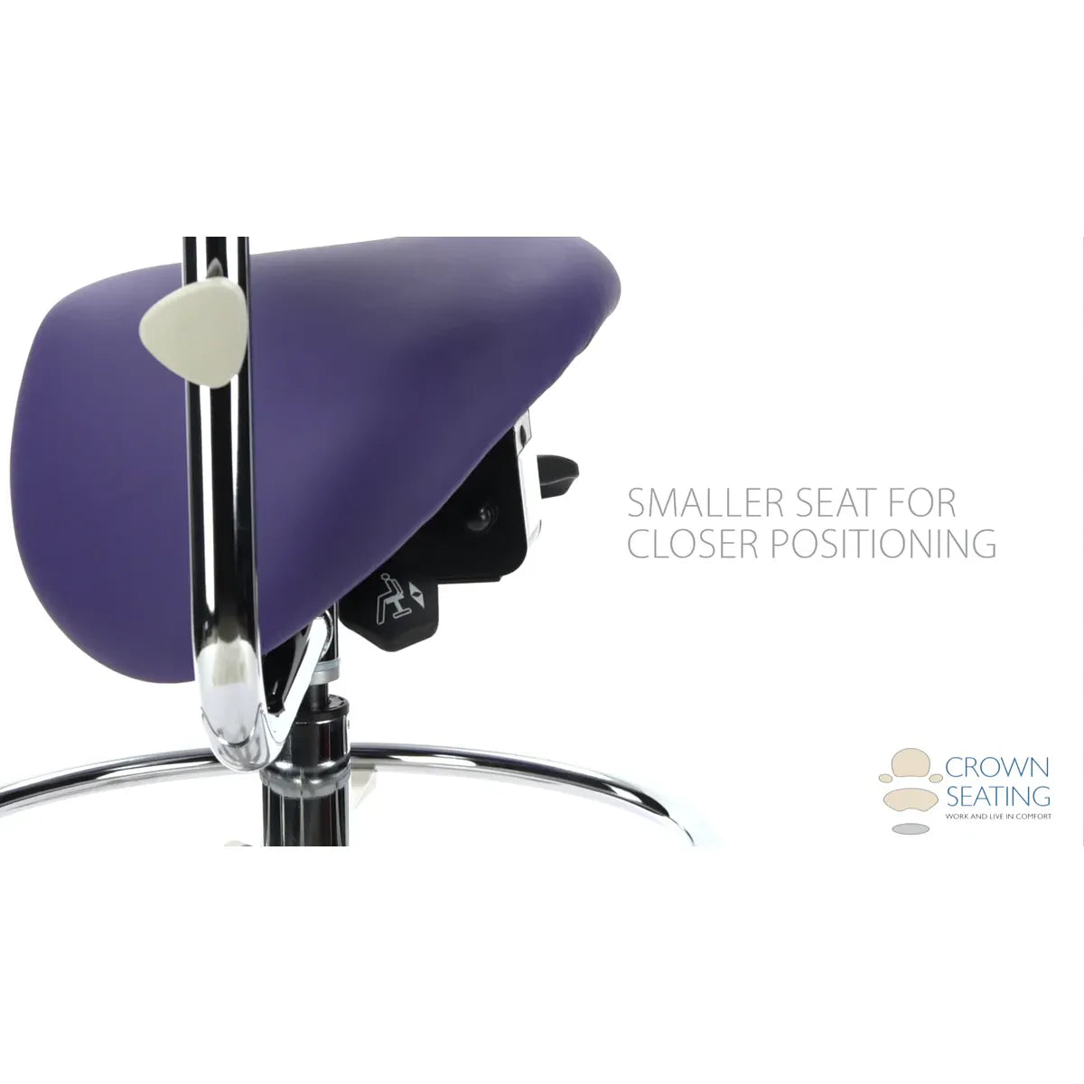 Crown Seating Silverton C150A Perfect Lite Assistant Saddle Stool, C150A