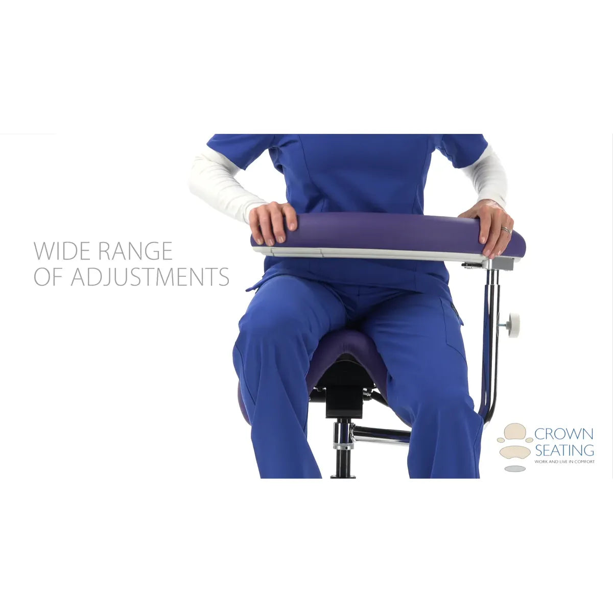 Crown Seating Silverton C150A Perfect Lite Assistant Saddle Stool, C150A