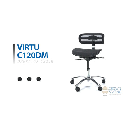 Crown Seating virtu C120 Mesh Assistant Stool (Midnight), C120AM