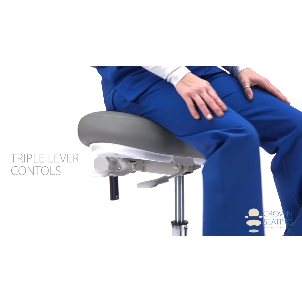 Crown Seating Aspen C70DS Operator Stool - Small Hybrid Saddle, C70DS