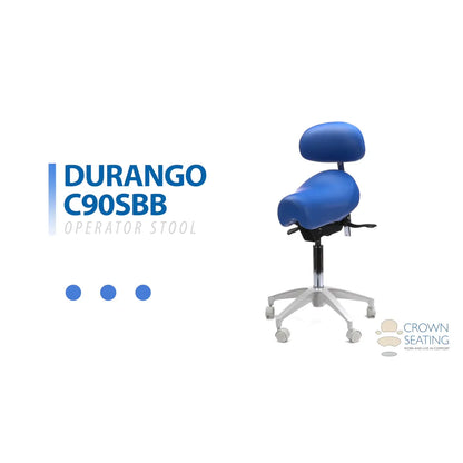 Crown Seating Western C90SBB Saddle Operator with Back, C90SBB