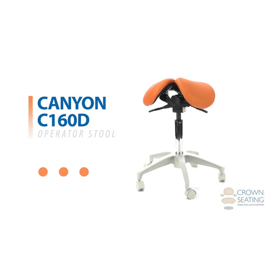 Crown Seating Canyon C160D Split Seat Operator Saddle Stool, C160D