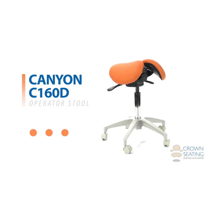 Crown Seating Canyon C160D Split Seat Operator Saddle Stool, C160D