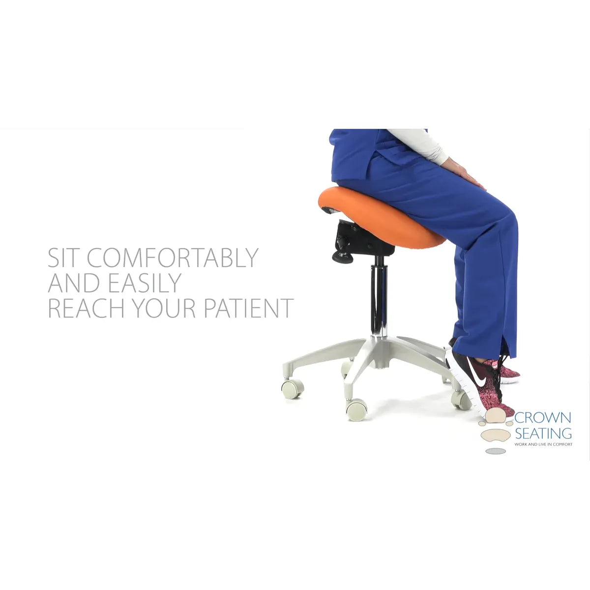 Crown Seating Canyon C160D Split Seat Operator Saddle Stool, C160D