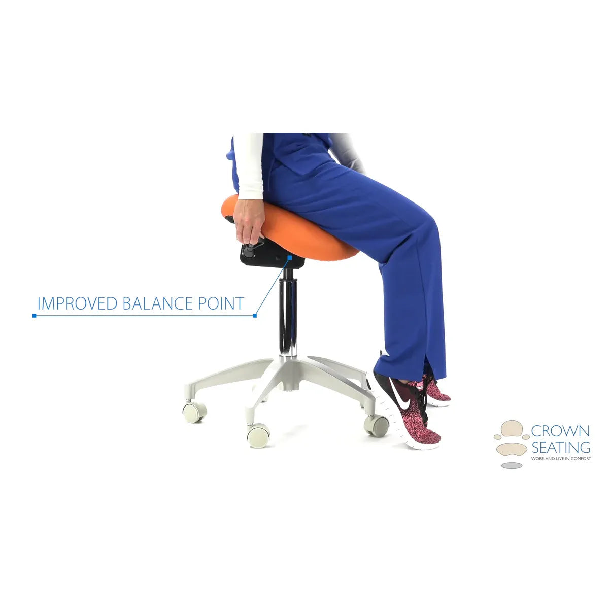 Crown Seating Canyon C160D Split Seat Operator Saddle Stool, C160D
