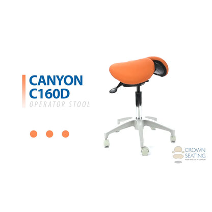 Crown Seating Canyon C160D Split Seat Operator Saddle Stool, C160D