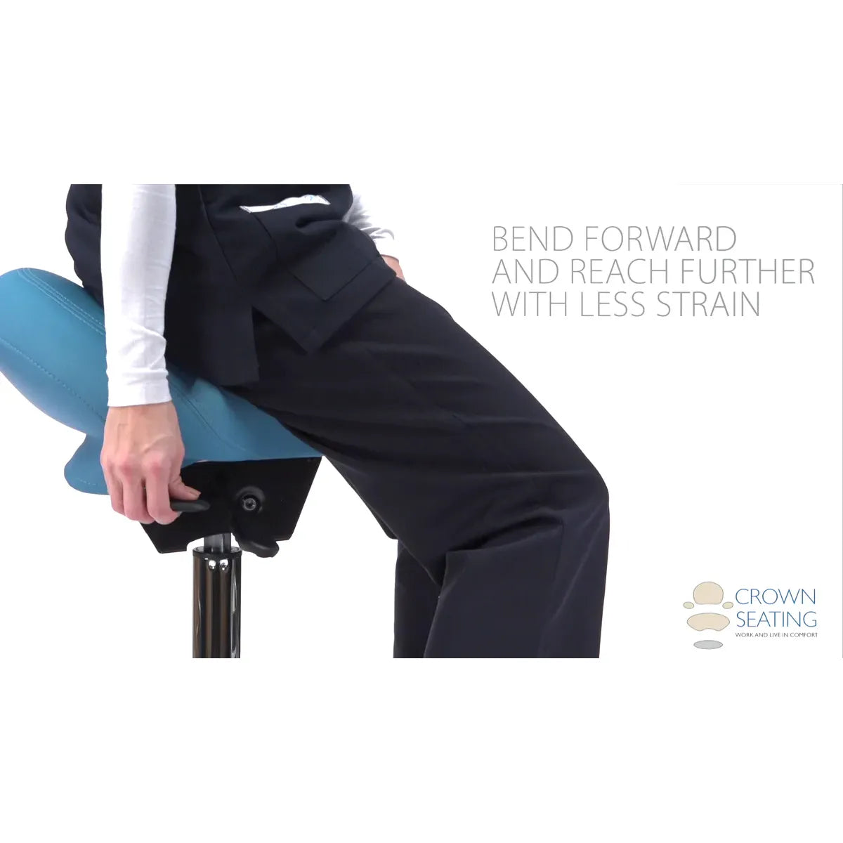 Crown Seating Western C90SB Saddle Operator Stool, C90SB