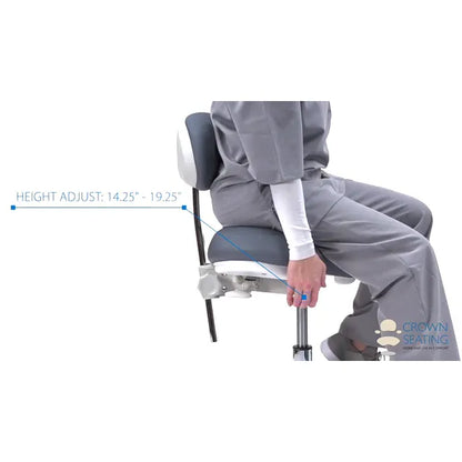 Crown Seating Aspen C70DL Operator Stool - Large Hybrid Saddle, C70DL