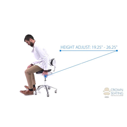 Crown Seating Aurora C140D Modern Operator Stool (Beige ABS), C140D