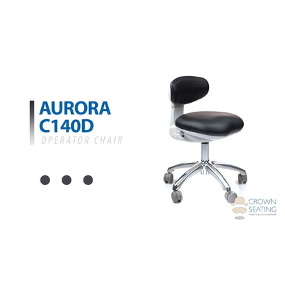 Crown Seating Aurora C140D Modern Operator Stool (Beige ABS), C140D