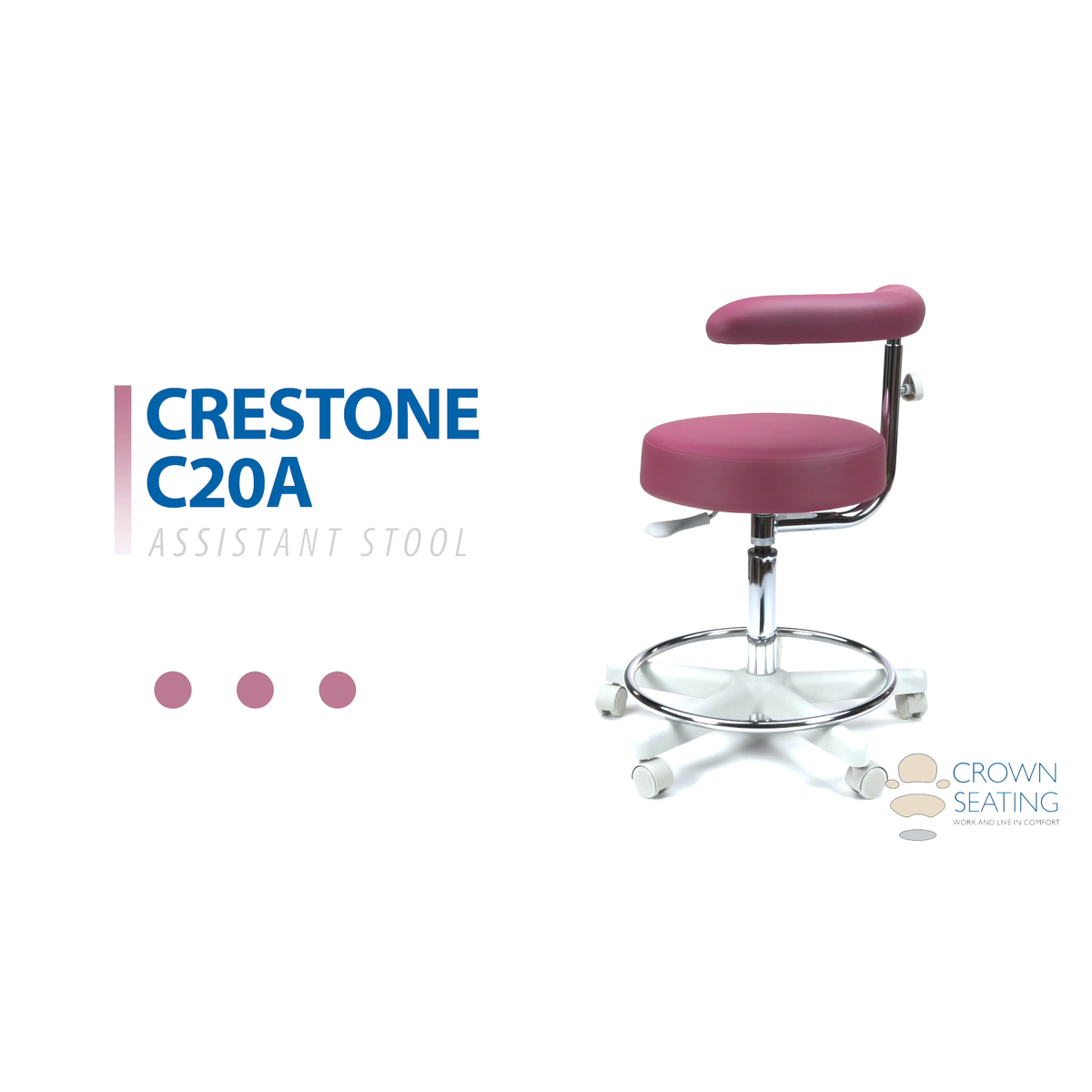 Crown Seating Crestone C20A Assistant Stool, C20A
