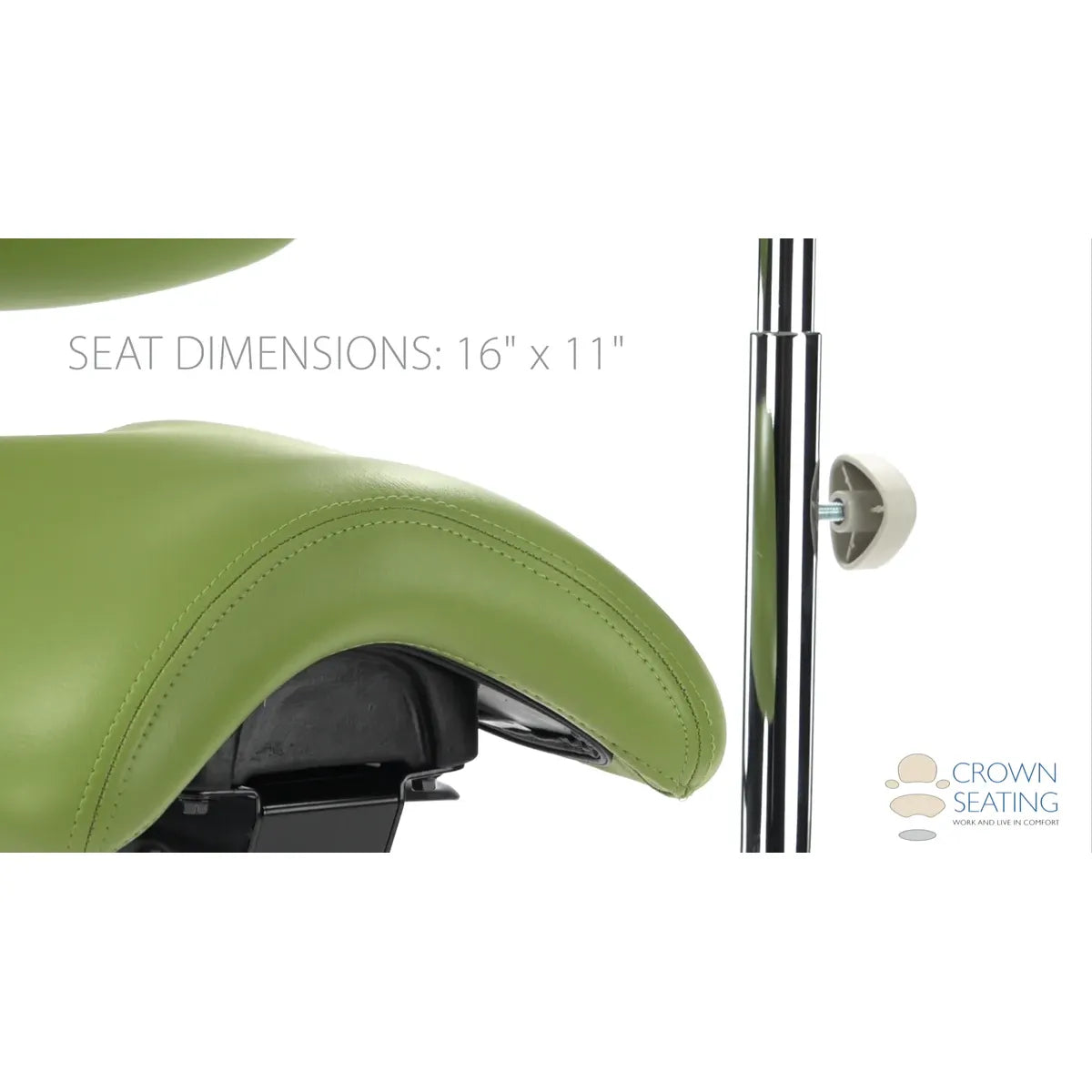 Crown Seating Denver C130AB Saddle Assistant Stool with Back, C130AB