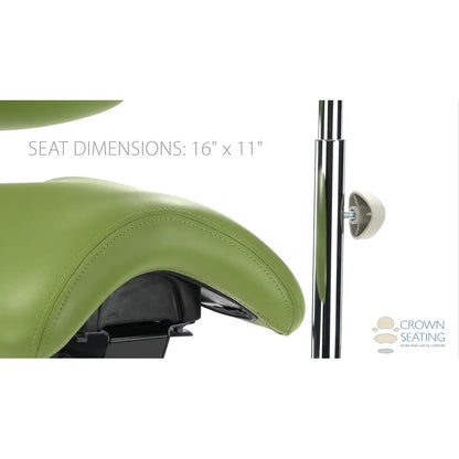 Crown Seating Denver C130AB Saddle Assistant Stool with Back, C130AB