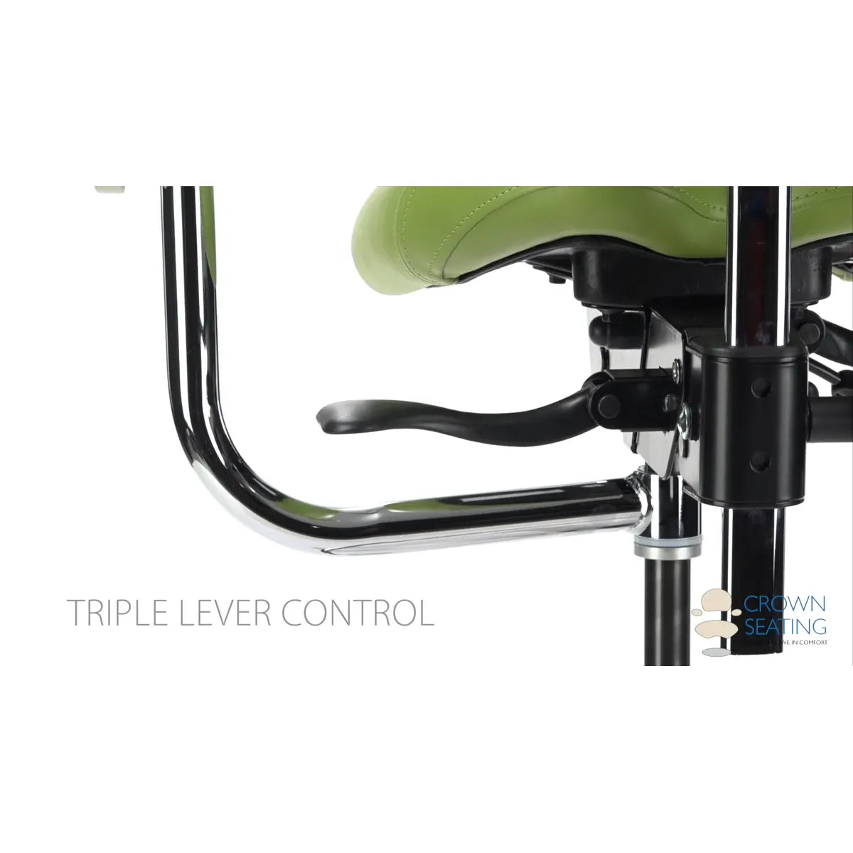Crown Seating Denver C130AB Saddle Assistant Stool with Back, C130AB