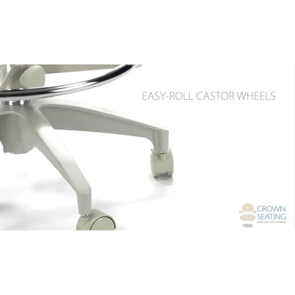 Crown Seating Denver C130AB Saddle Assistant Stool with Back, C130AB
