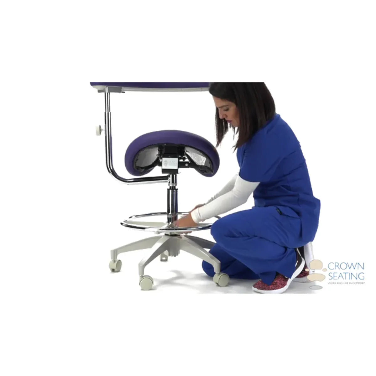 Crown Seating Silverton C150A Perfect Lite Assistant Saddle Stool, C150A