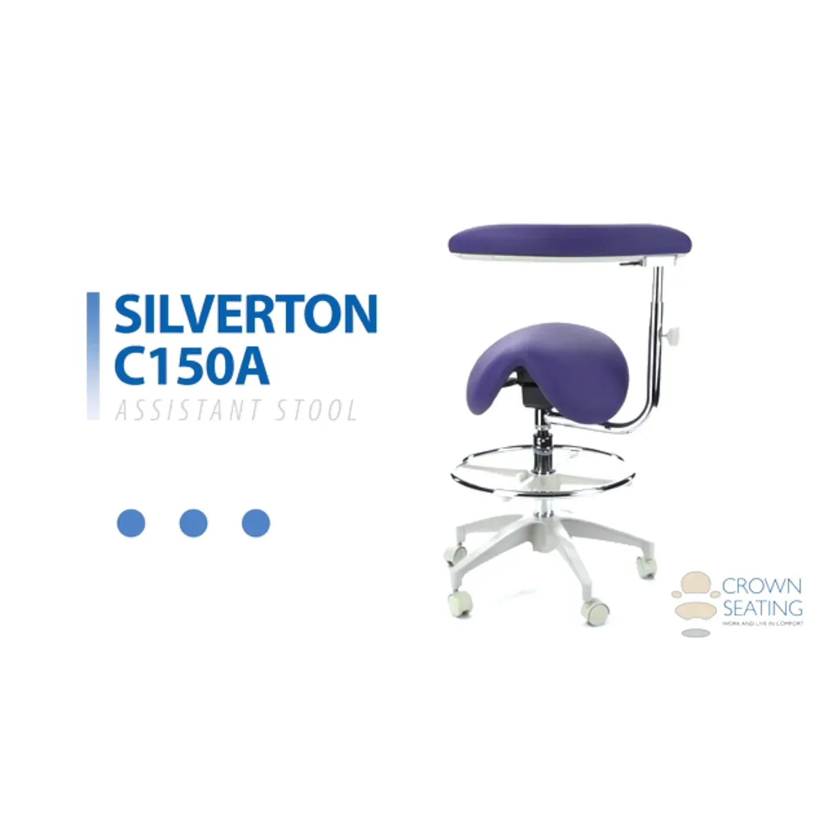 Crown Seating Silverton C150A Perfect Lite Assistant Saddle Stool, C150A