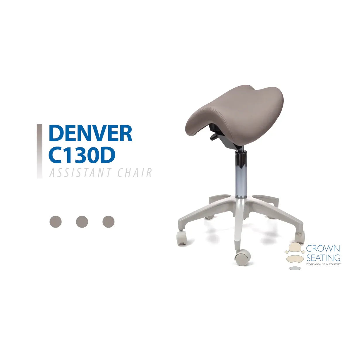 Crown Seating Denver C130D Saddle Operator Stool, C130D