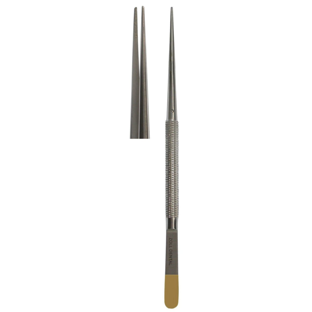 Tissue Forceps, Round Handle Straight Diamond Coated 18cm  (Z-4778)
