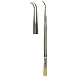 Tissue Forceps, Round Handle Curved Diamond Coated 18cm (Z-4779)