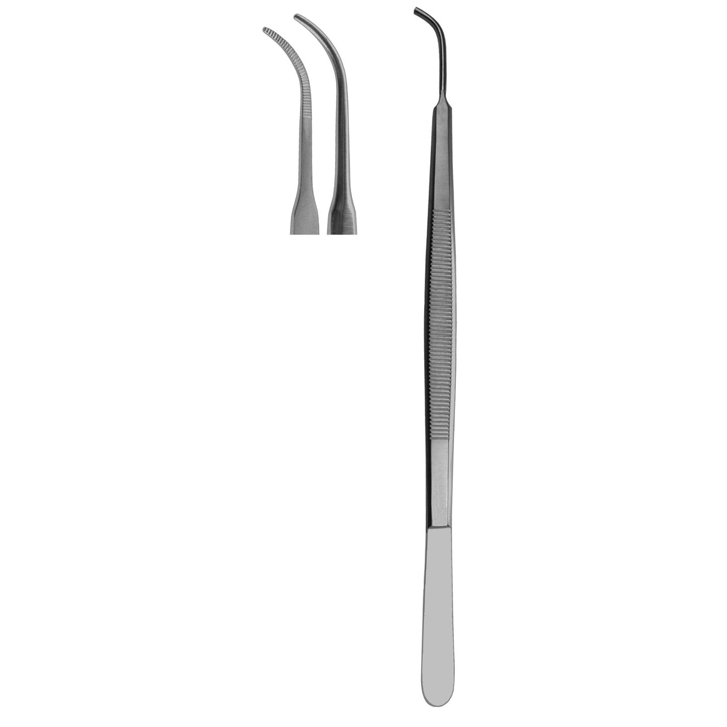 Tissue Forceps, Gerald Curved Serrated 18cm  (Z-4771)