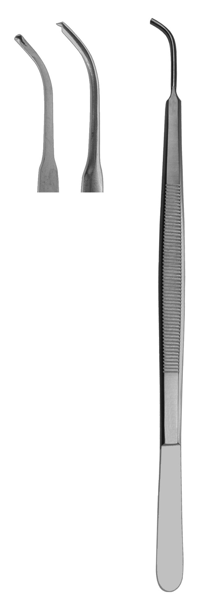 Tissue Forceps, Gerald Curved 1 X 2 Teeth 18cm  (Z-4773)