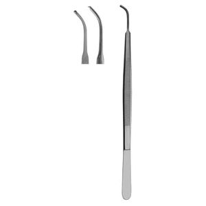 Tissue Forceps, Gerald Curved 1 X 2 Teeth 18cm (Z-4773)