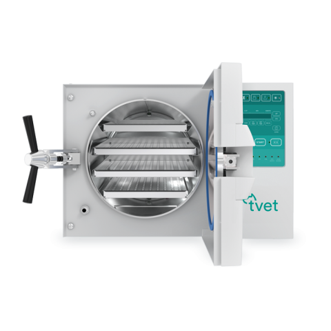 Tuttnauer 10M Manual Veterinary Autoclave  10″ x 19″ Chamber, TVET 10M