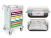 Waterloo Aluminum 9 Drawer Tall Pediatric Cart, Gray Exterior, Multicolored Drawers, UTGLA-9PEDS