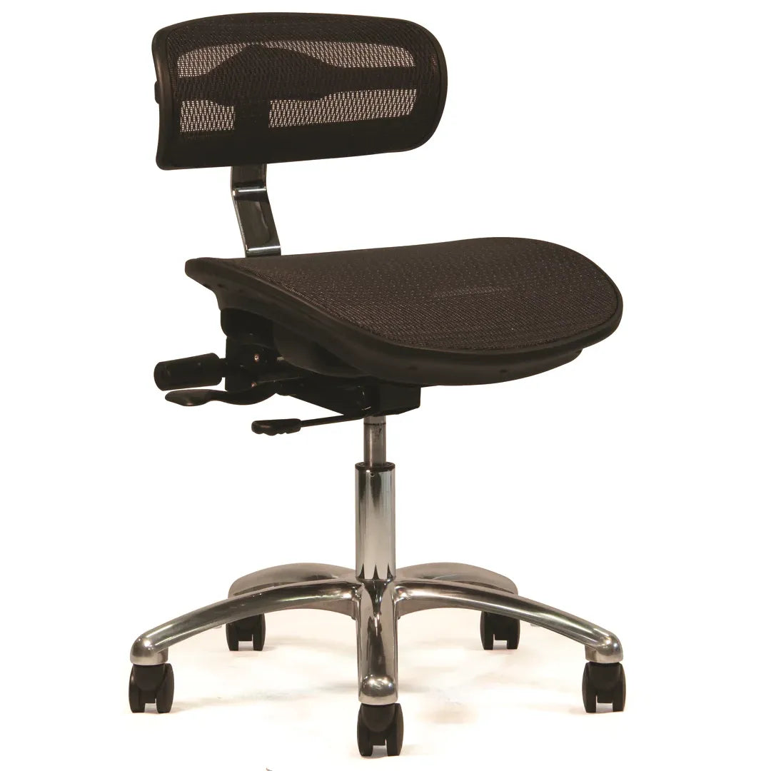 Crown Seating virtu C120 Large Mesh Operator Stool (Midnight), C120DML