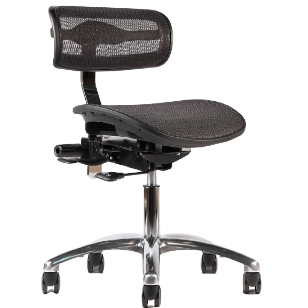 Crown Seating virtu C120 Large Mesh Operator Stool (Midnight), C120DML