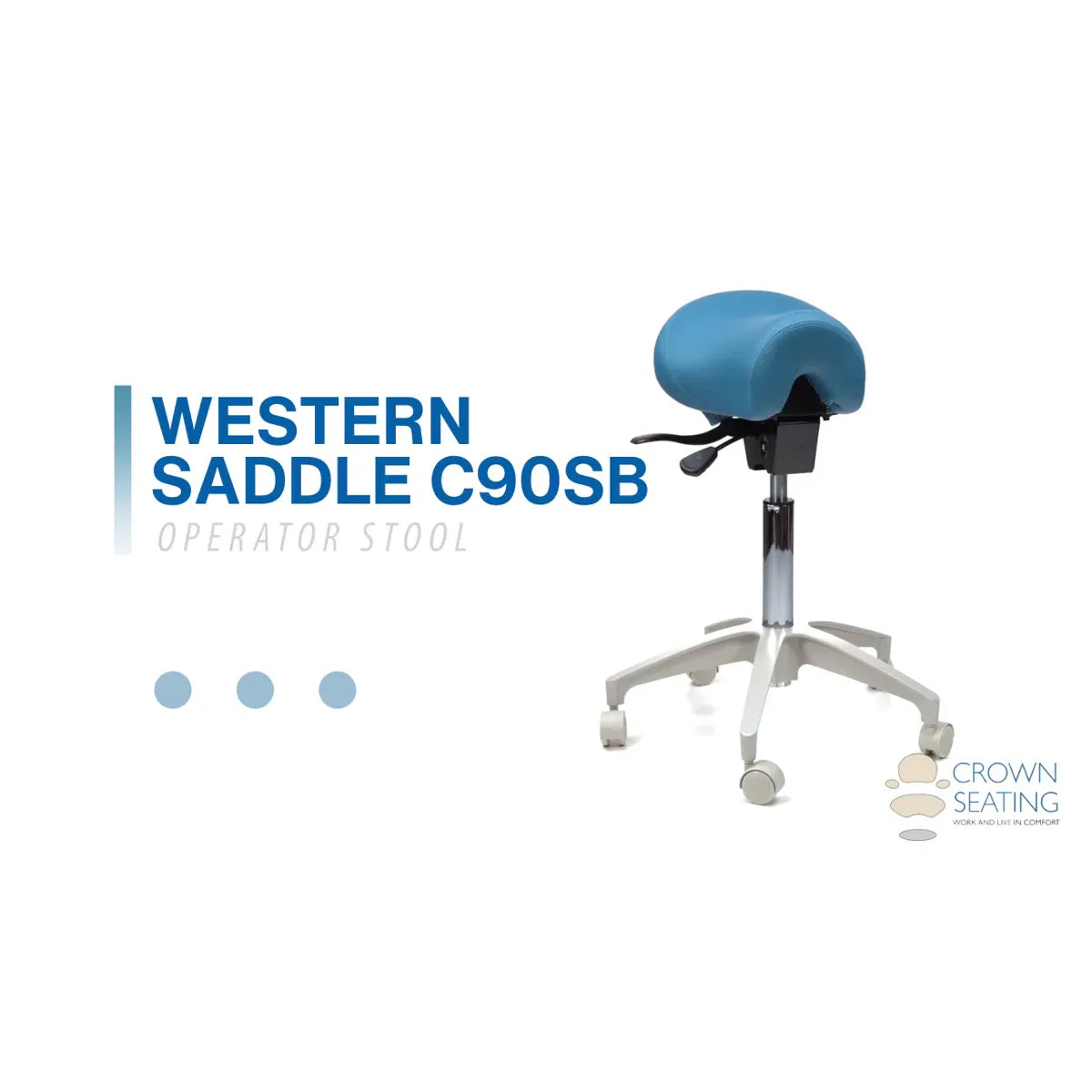 Crown Seating Western C90SB Saddle Operator Stool, C90SB