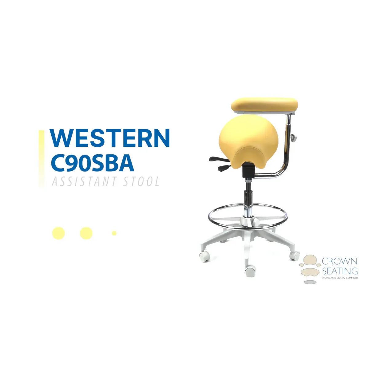 Crown Seating Western C90SBA Saddle Assistant Stool, C90SBA