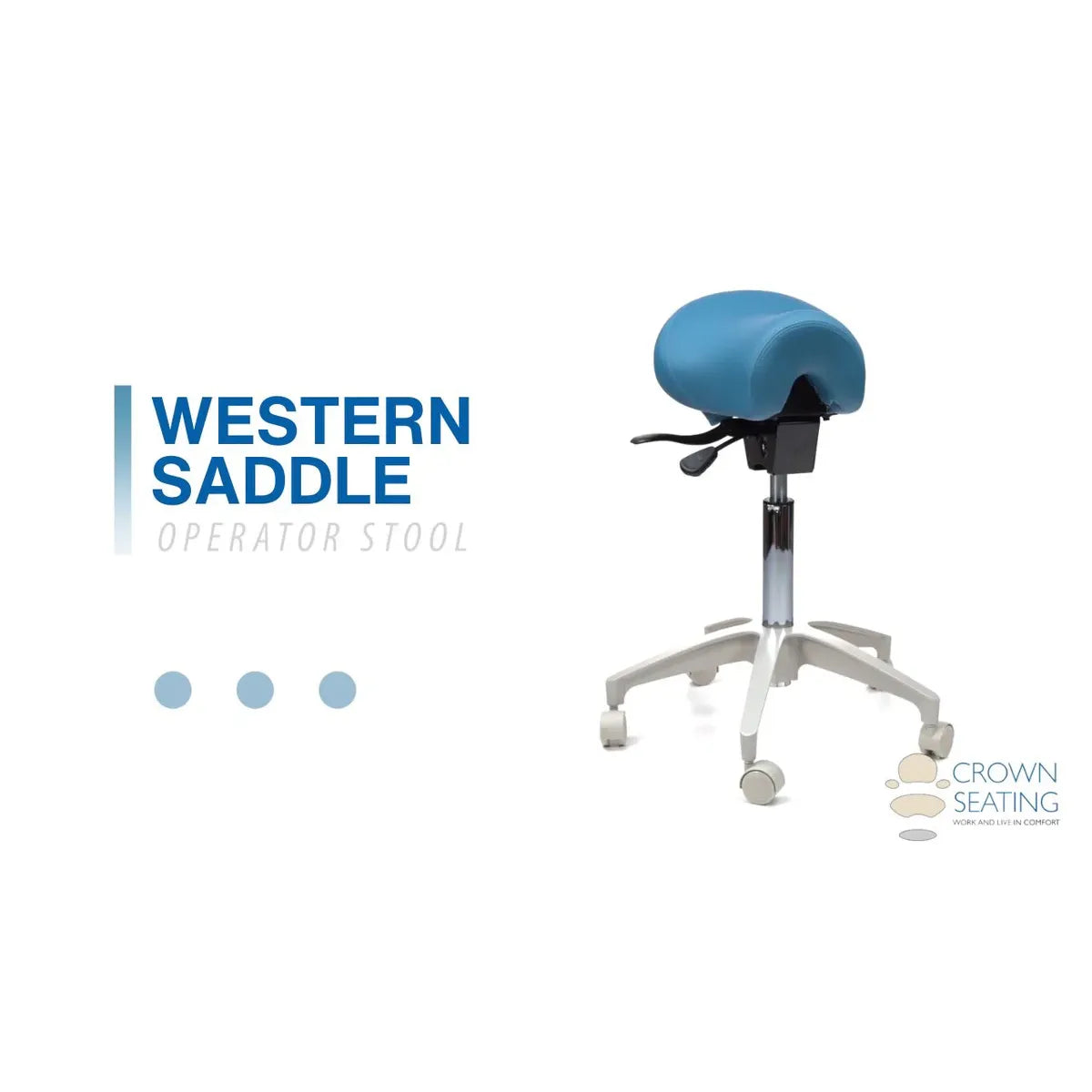 Crown Seating Western C90SB Saddle Operator Stool, C90SB