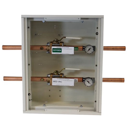 Tri-Tech 2 Gas Valve Box with Gauges, VU22O2N
