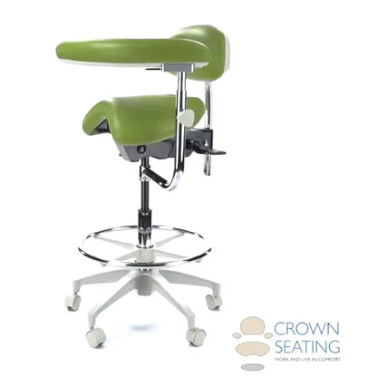 Crown Seating Denver C130AB Saddle Assistant Stool with Back, C130AB