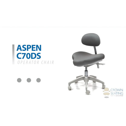 Crown Seating Aspen C70DS Operator Stool - Small Hybrid Saddle, C70DS
