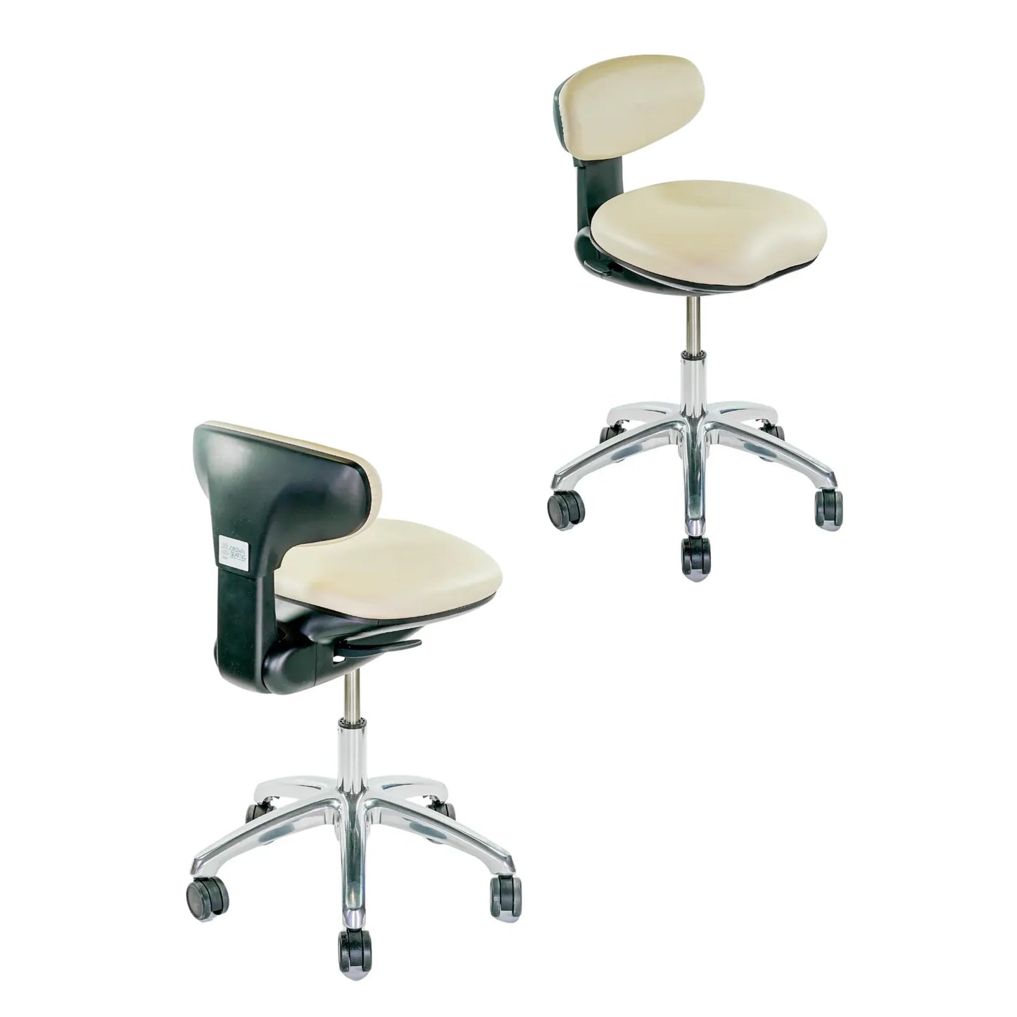 Crown Seating Aurora C140DB Modern Operator Stool (Black ABS), C140DB