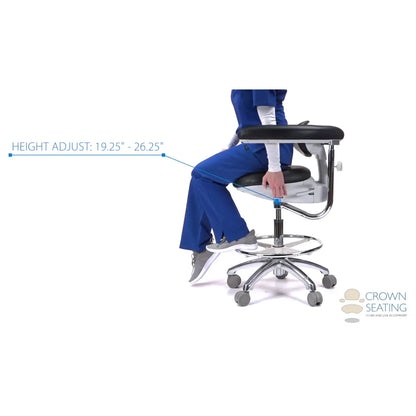 Crown Seating Aurora C140A Modern Assistant Stool (Beige ABS), C140A