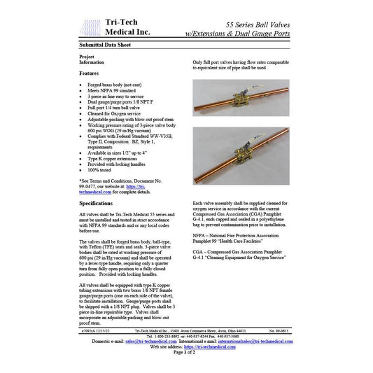 Tri-Tech 1" Ball Valve W/ Lock Handle