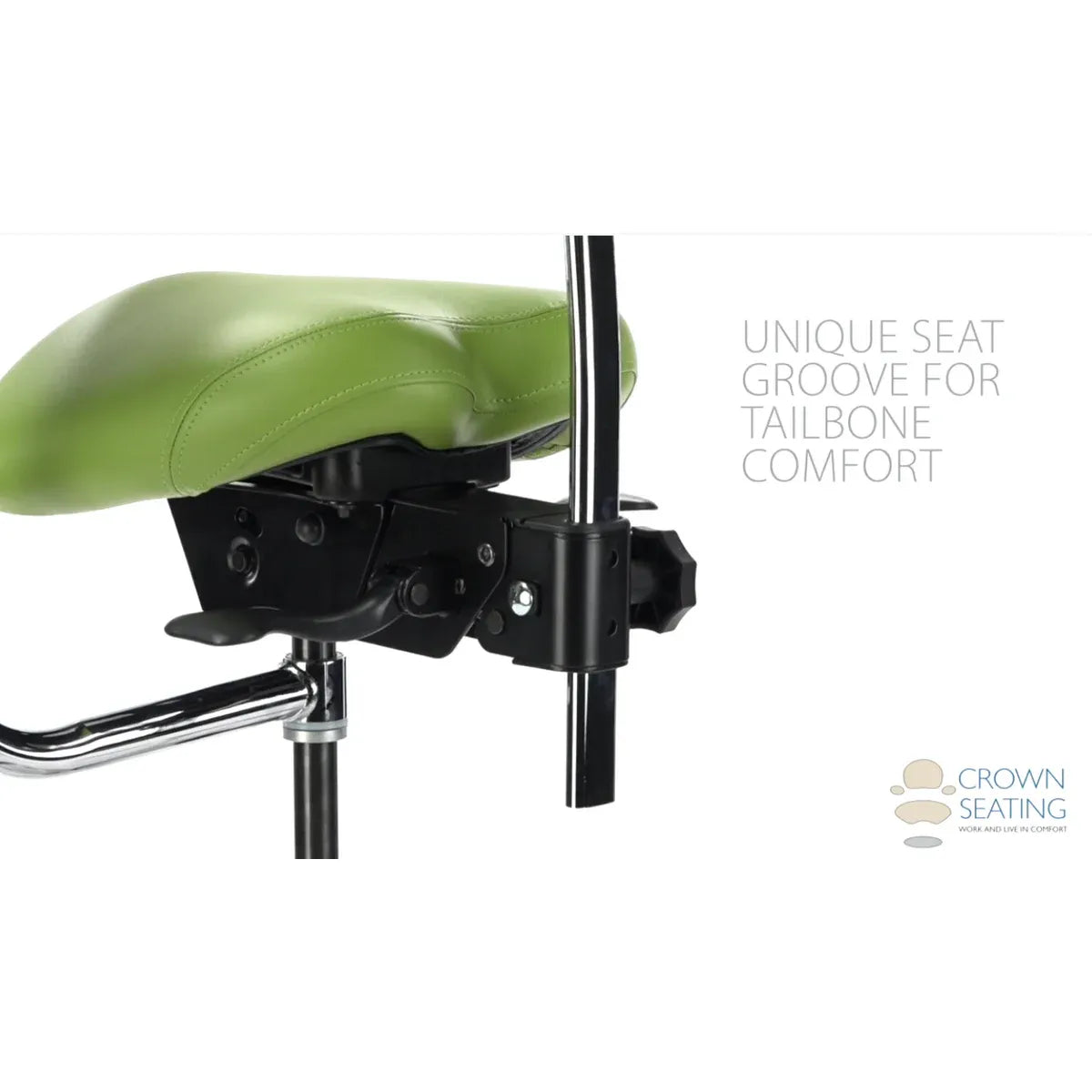 Crown Seating Denver C130AB Saddle Assistant Stool with Back, C130AB
