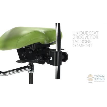 Crown Seating Denver C130AB Saddle Assistant Stool with Back, C130AB