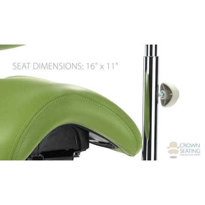 Crown Seating Denver C130AB Saddle Assistant Stool with Back, C130AB