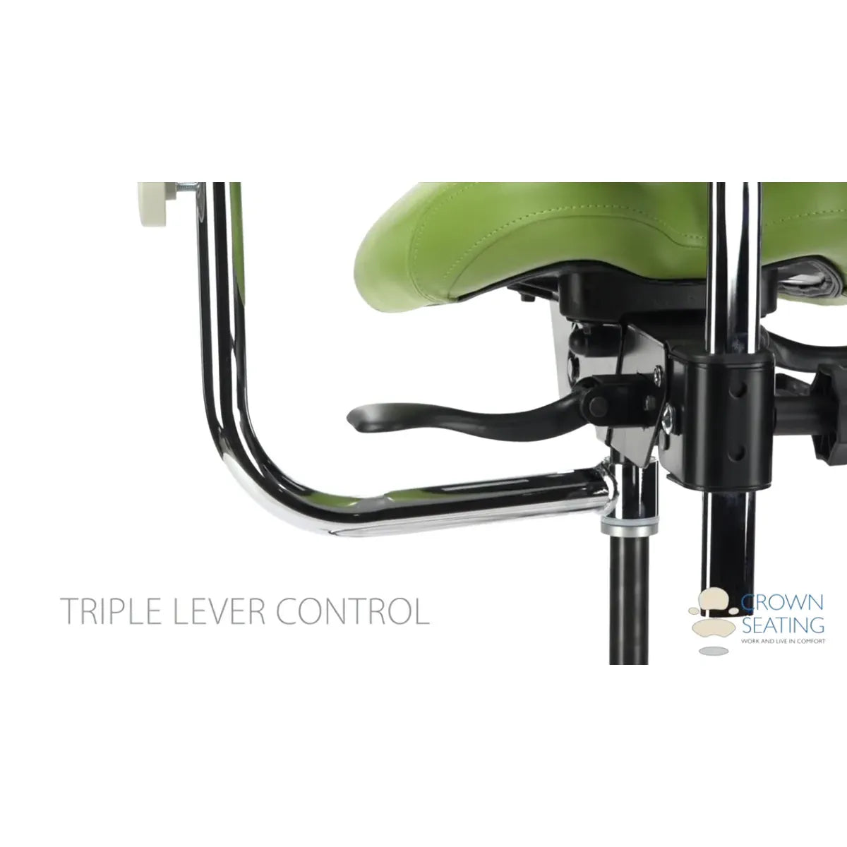 Crown Seating Denver C130AB Saddle Assistant Stool with Back, C130AB