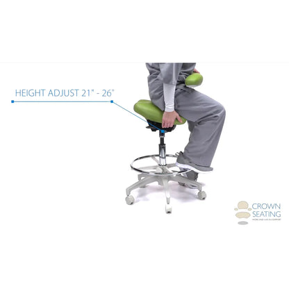 Crown Seating Denver C130A Saddle Assistant Stool, C130A