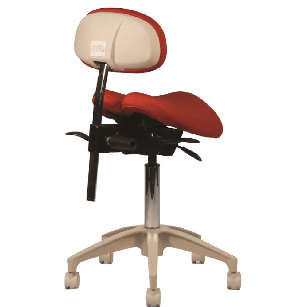 Crown Seating Denver C130DB Saddle Operator Stool with Back, C130DB