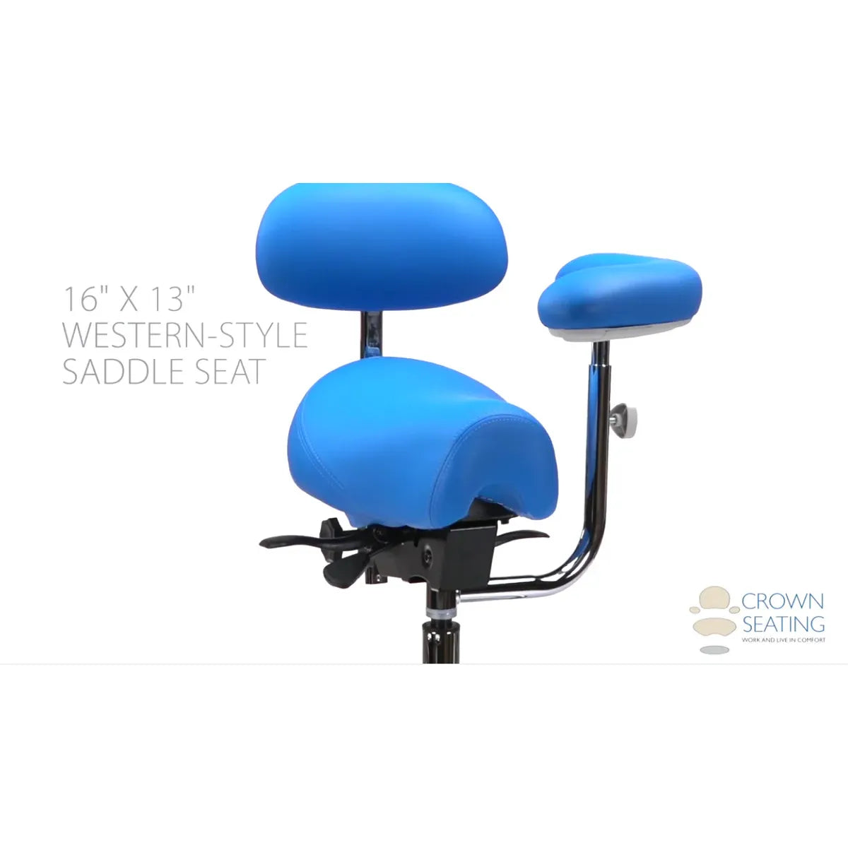 Crown Seating Western C90SBAB Saddle Assistant with Back, C90SBAB
