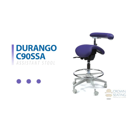 Crown Seating Durango C90SSA English Saddle Assistant Stool, C90SSA