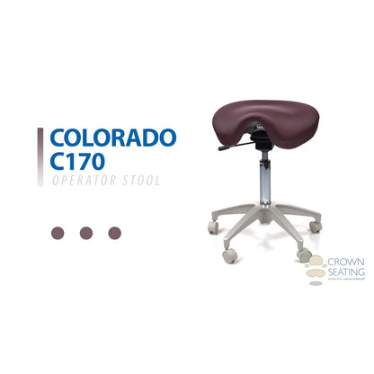Crown Seating Colorado C170D Cradle Operator Saddle Stool, C170D