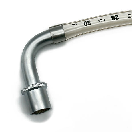 Connector, ET Tube, 90 Degree Curved Tracheal Tube Connectors, Chrome Brass, 00-312